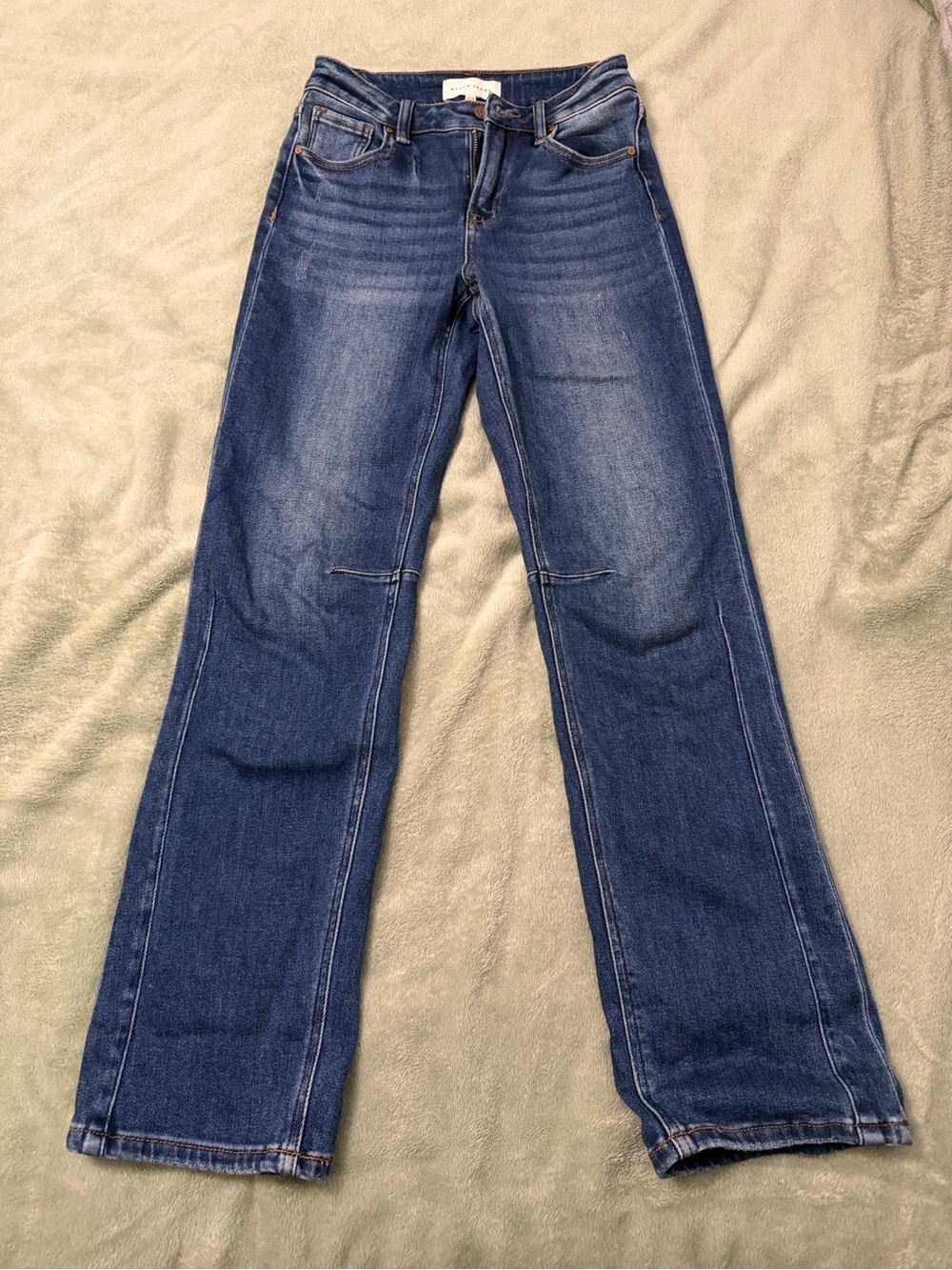 Risen Jeans Women’s High Rise Wide Leg Jeans Medium Wash Size 0/24